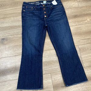 J.Crew Billie Demi Boot Crop Women Size 32 Blue Jeans NEW